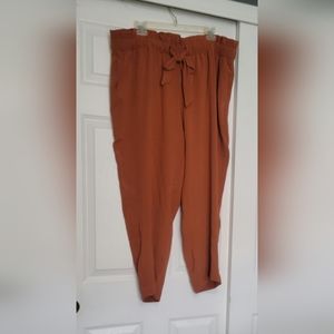 LOFT Women's Straight Leg Pants in Rust